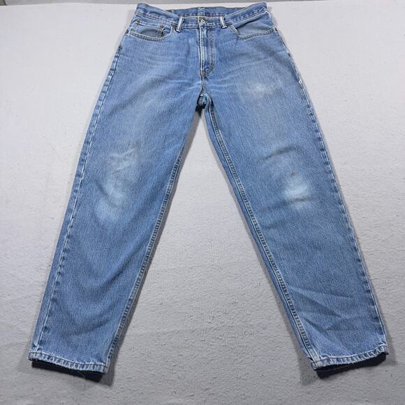 Levi’s 560 Jeans Men 33X32 Relaxed Fit Tapered Leg Blue Denim‎ TAG 34x34 - Picture 1 of 14